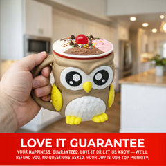 OddBall Owl - Cute Animal  Ice Cream Pint Holder or Ramen Noodle Bowl