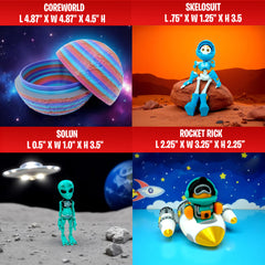 Alien Figurines Set of 10 with Planet Egg | Mini Alien Action Toys For Kids Desk Decor | Alien Reptiles Articulated Fidget Toys | GIFTING