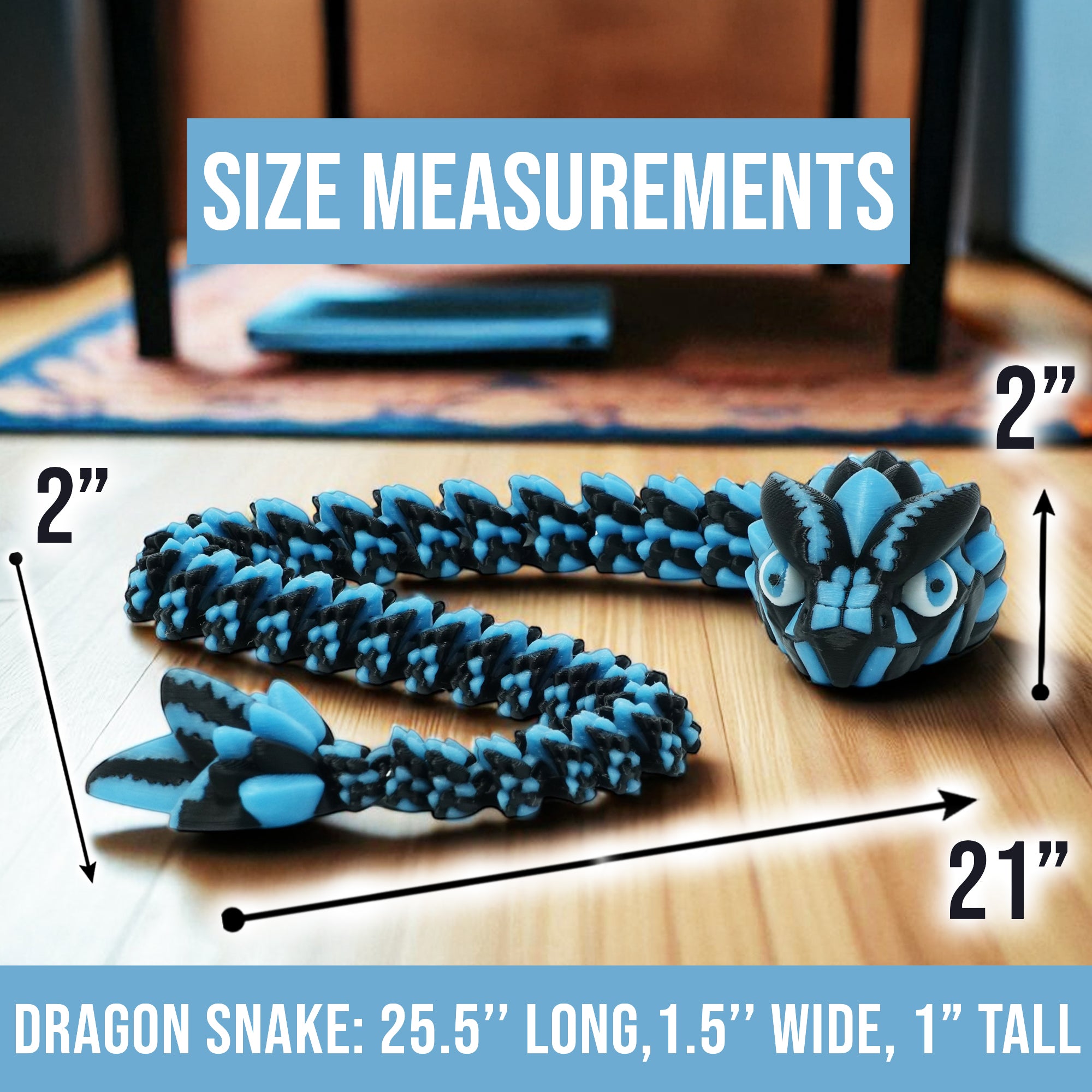 Articulated Glow in The Dark Dragon Snake