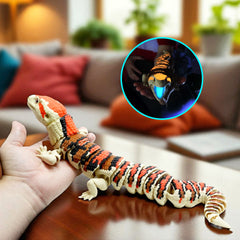 Skink Lizard Glow In The Dark Fidget Toy | Blue Tongue Lizard Flexi | Articulated Desk Toy | 3d Printed Lizard Gift For Friend | Quirky Gift